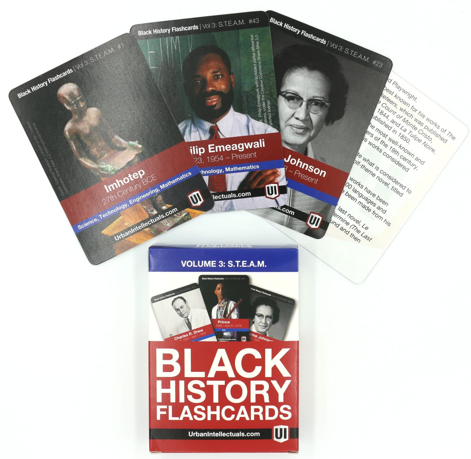 Black History Flashcards, Vol 3 and 4 (STEAM and Pre1492 bundle offer