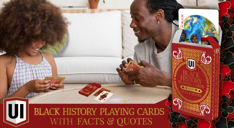 [Maroon] Black History Playing Cards Mae Johnson - Spades Card