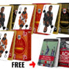 Black History Playing Cards (4-deck Maroon and Black Bundle) – PLUS FREE Black History Flashcards