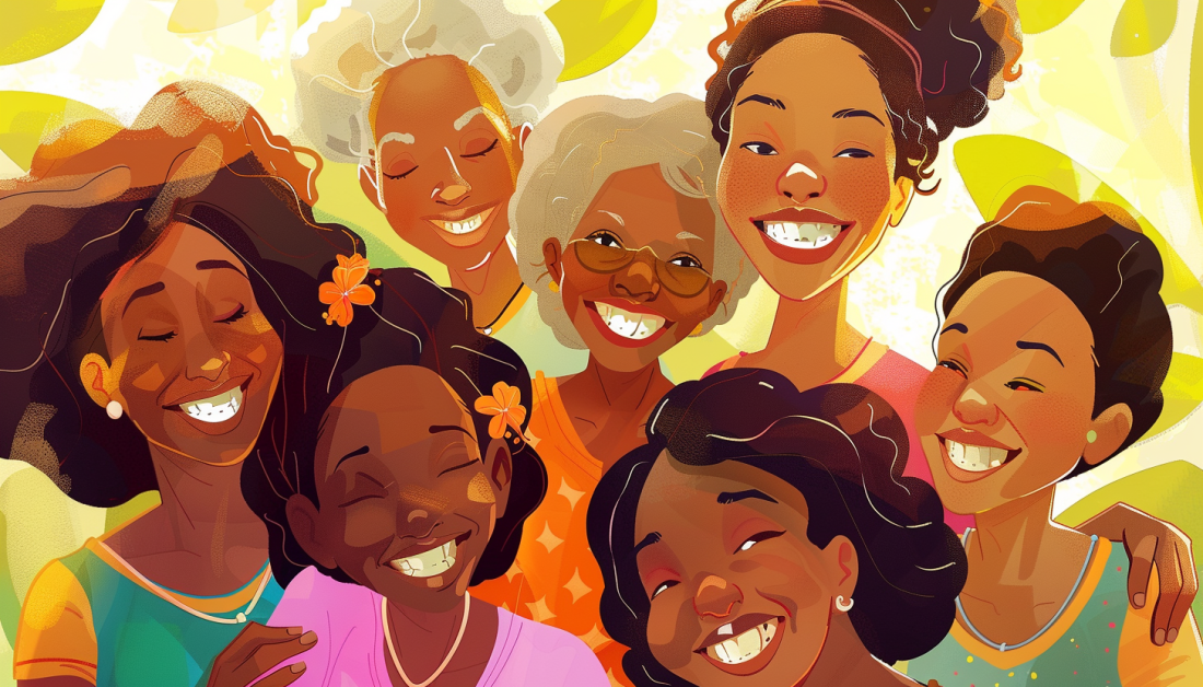forestparks_many_black_moms_of_all_ages_stylized_and_happy_c44d300d-e073-4656-88e1-c3c959899ae4