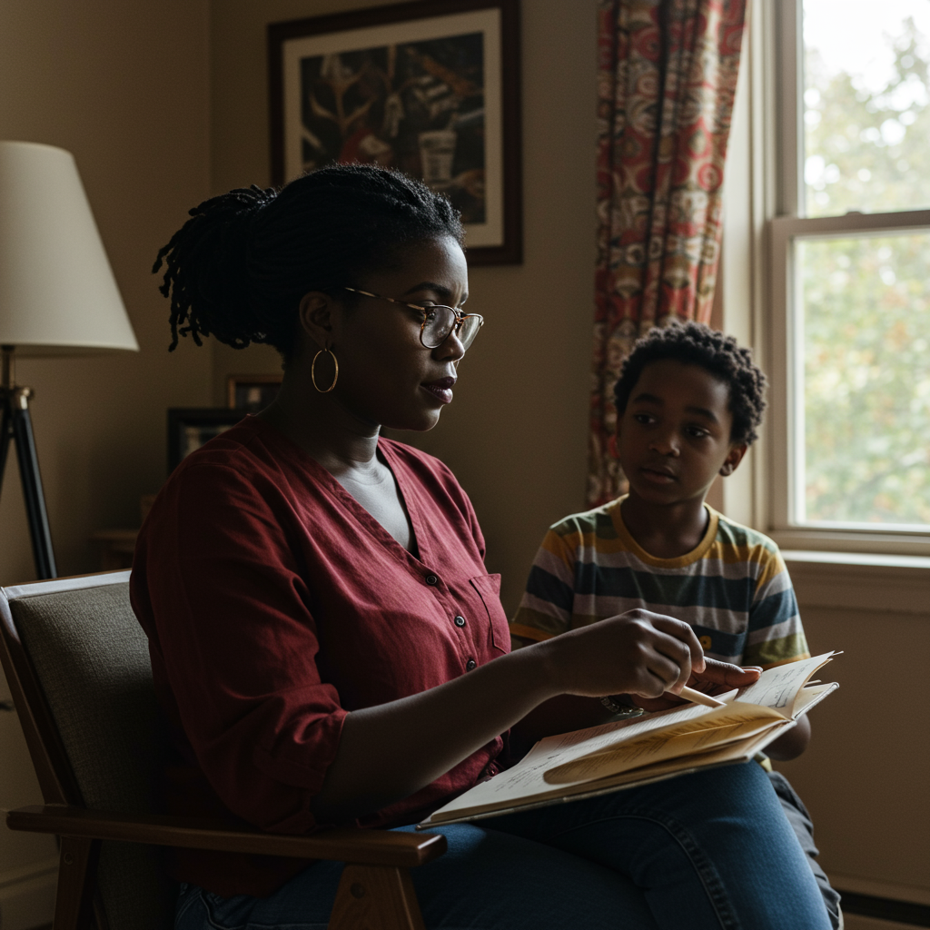 Illustration symbolizing the erasure of Black history