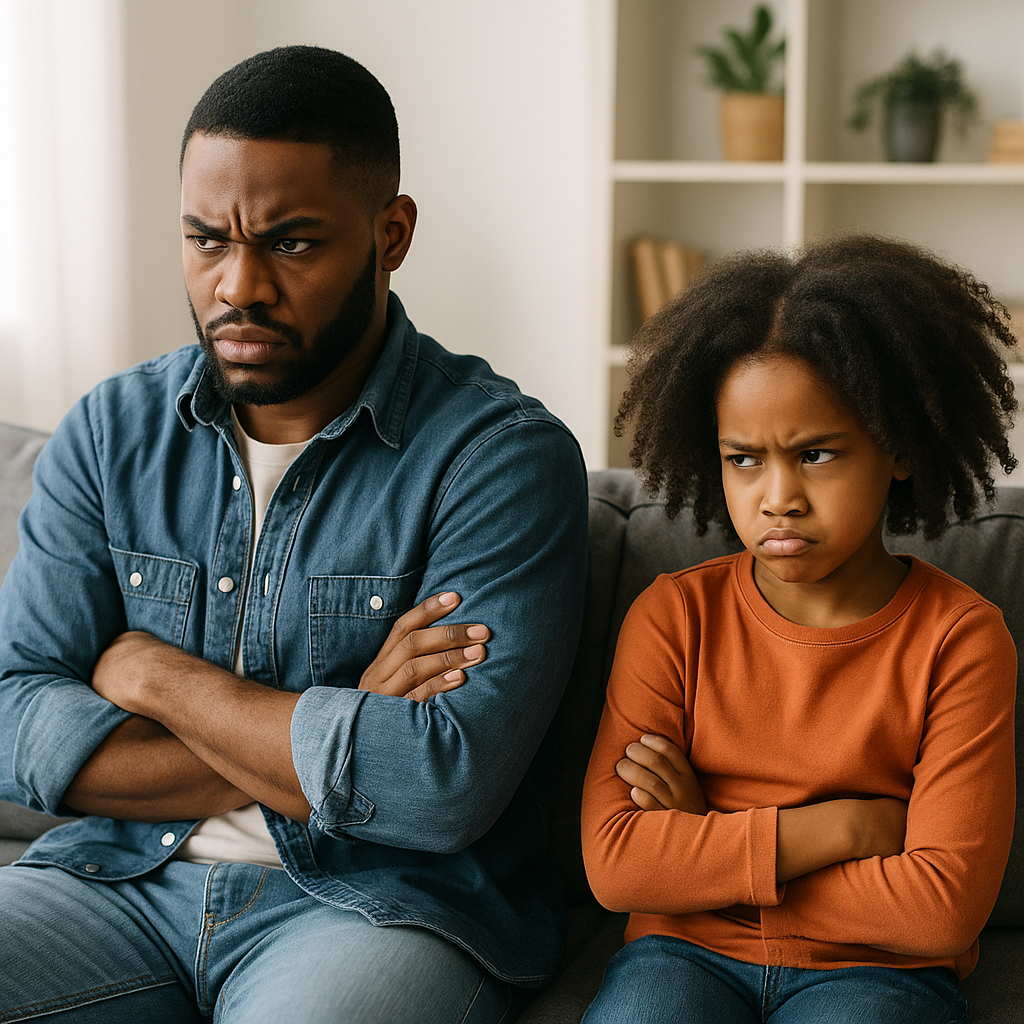 Illustration of Black youth and families with juvenile justice symbolism
