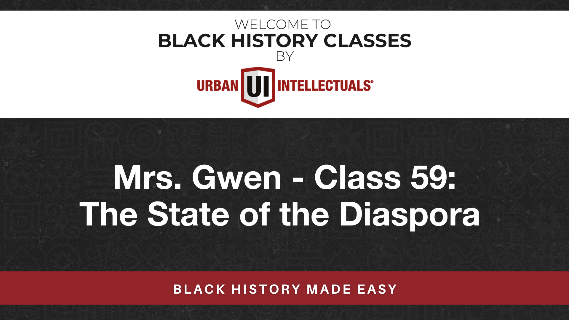 Class 59: The State of the Diaspora