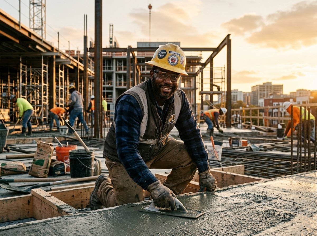 Black worker representing dignity of labor and community building