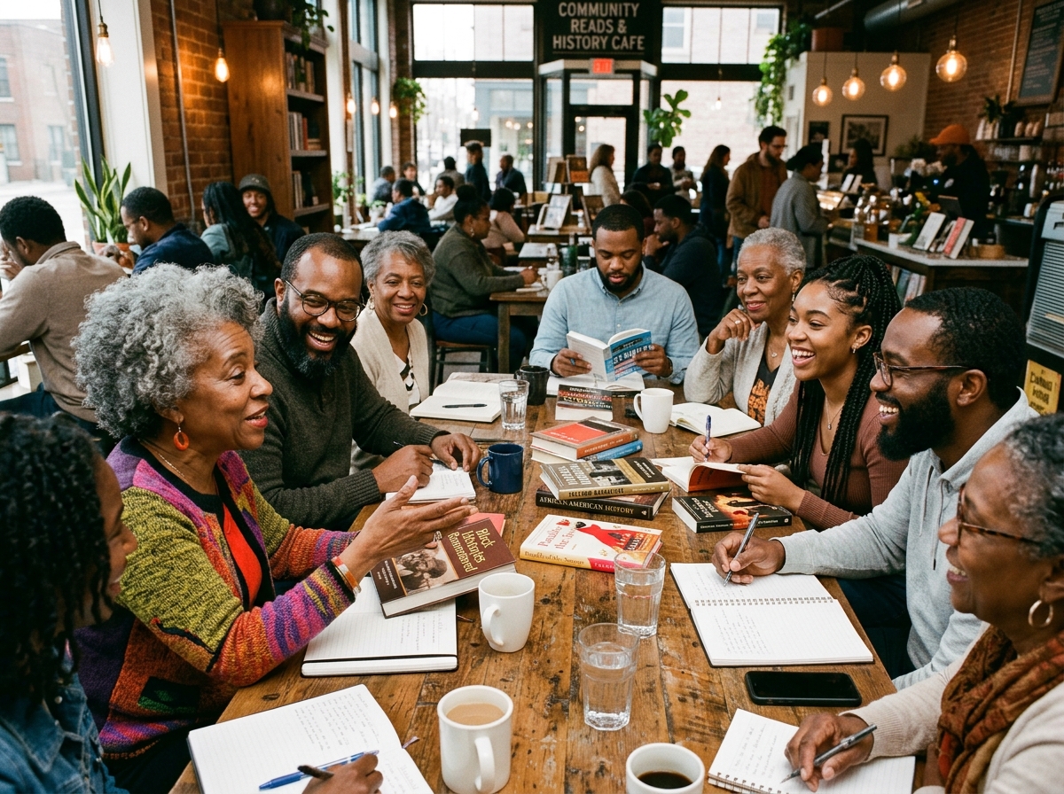 Black community book club discussing history together