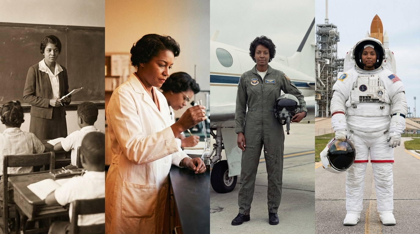 Black women through different historical eras