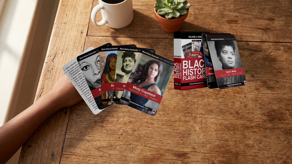 Black History Flashcards on kitchen table