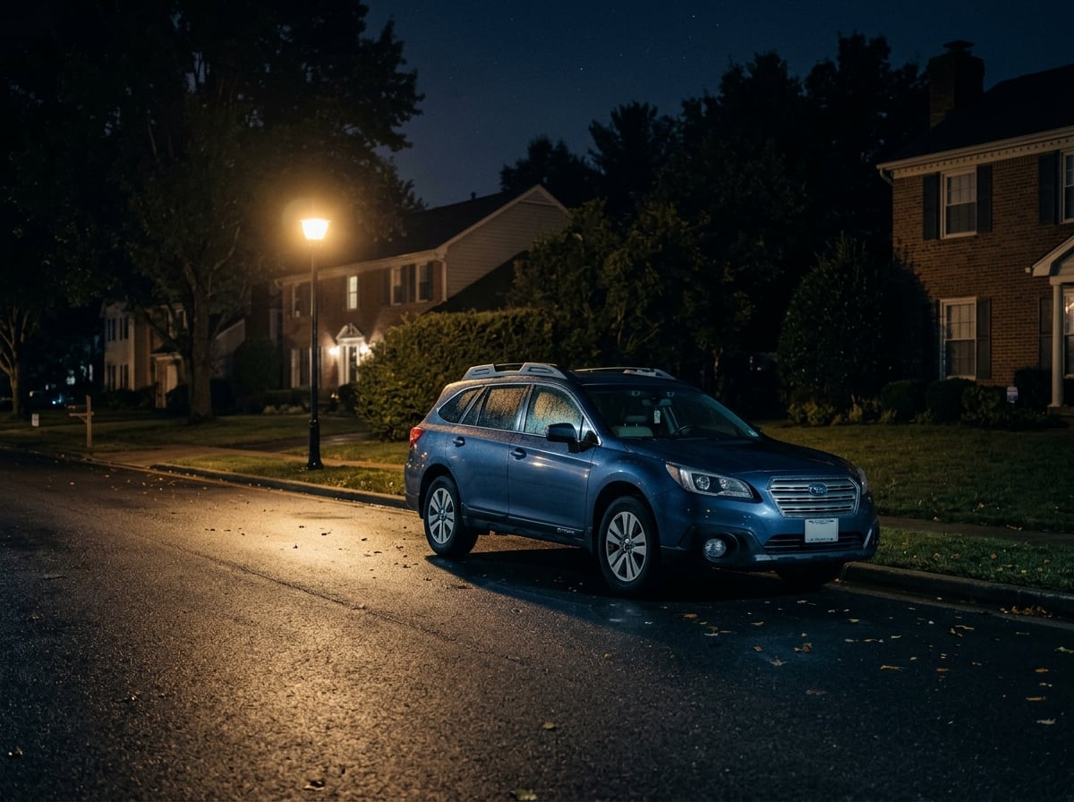 Police evidence vehicle with bullet holes