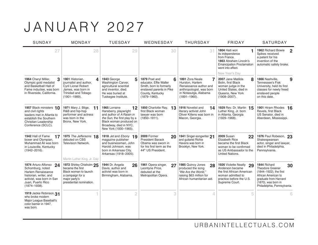 Actual Urban Intellectuals 2027 calendar artwork from Arvin’s v4 PDF; page 05
